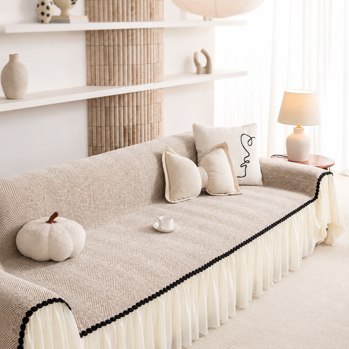 Elegant Herringbone Chenille
