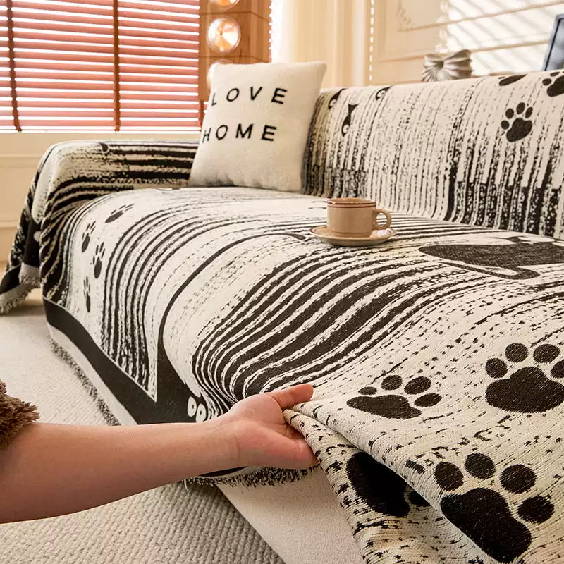 Cat Illustration Couch Blanket
