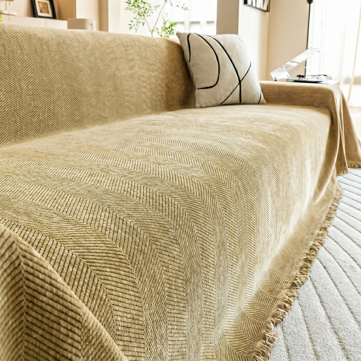 Herringbone Chenille Couch Blanket