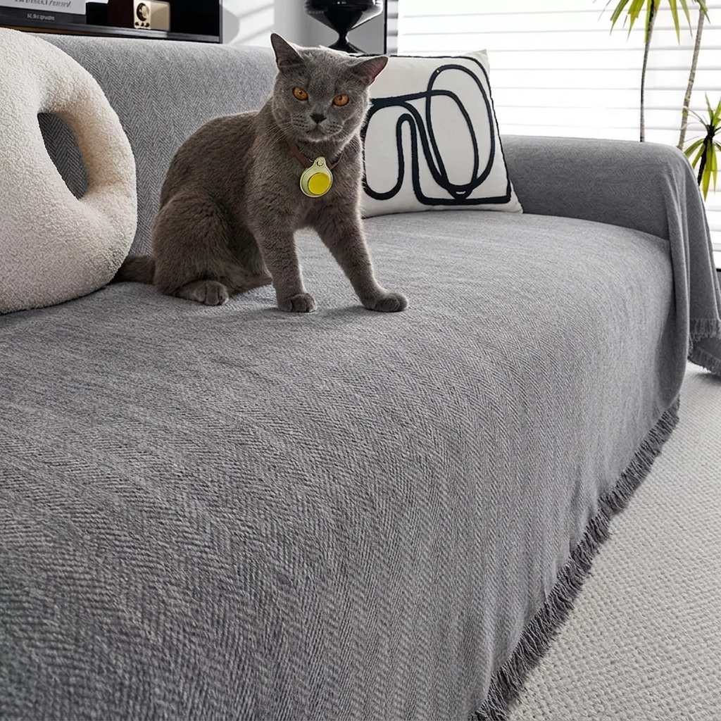 Herringbone Chenille Couch Blanket