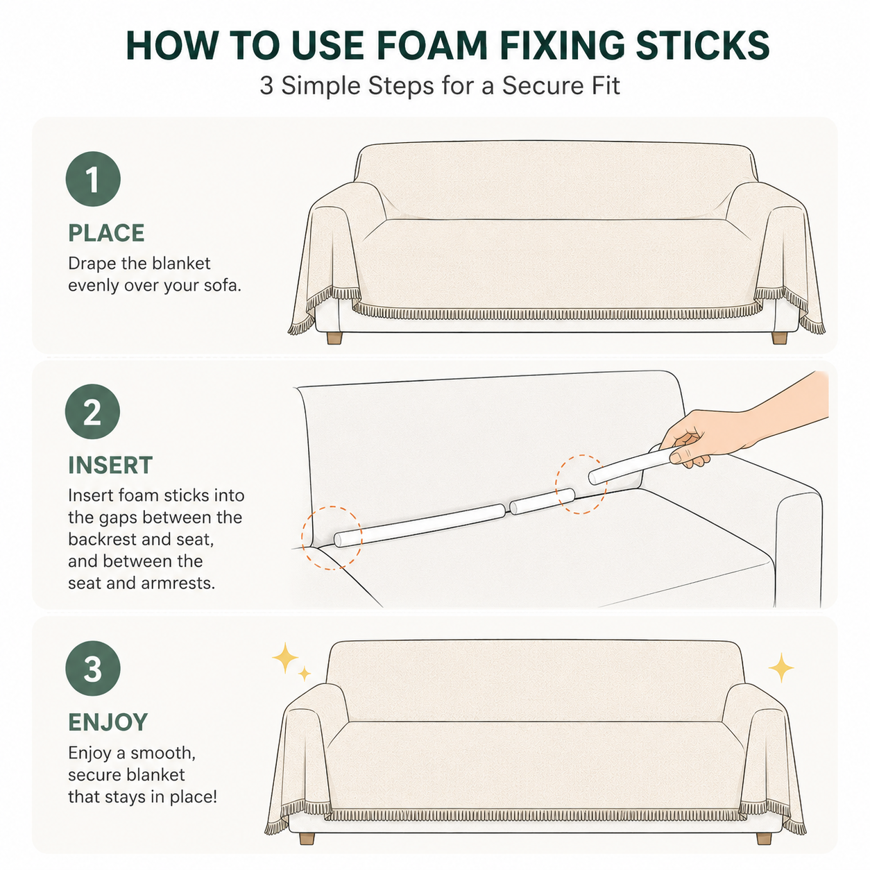 Foam Fixing Sticks