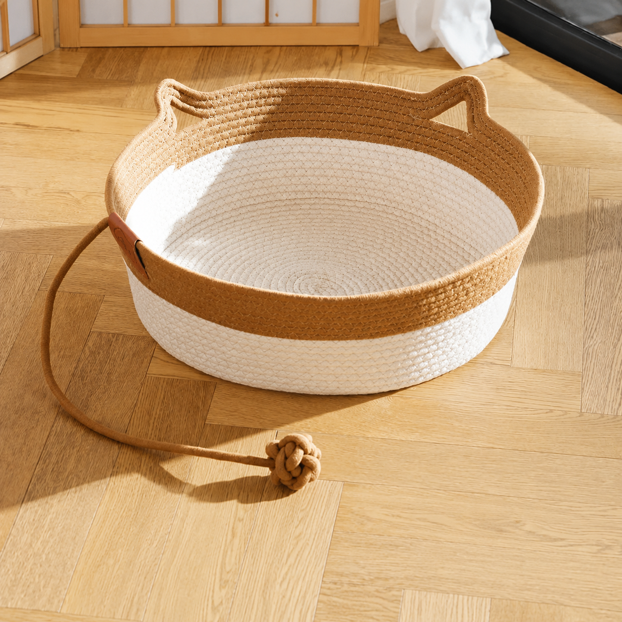 Handwoven Cat Basket Bed
