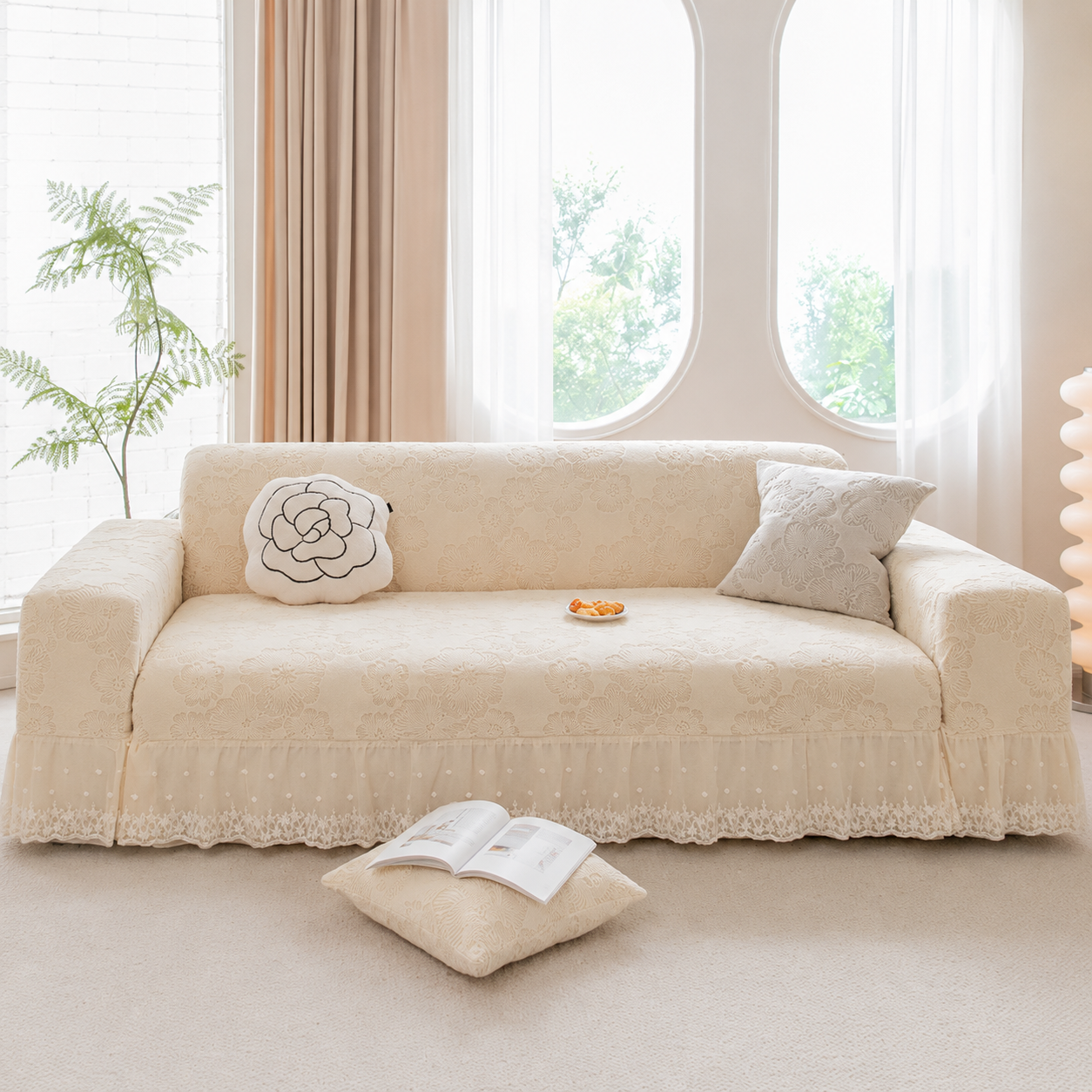 Embossed Floral Couch Blanket