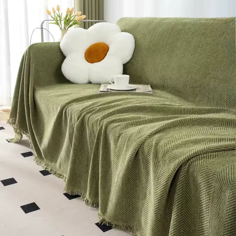Herringbone Chenille Couch Blanket