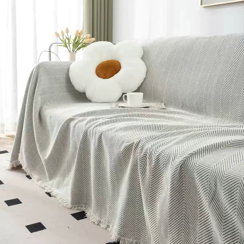 Herringbone Chenille Couch Blanket