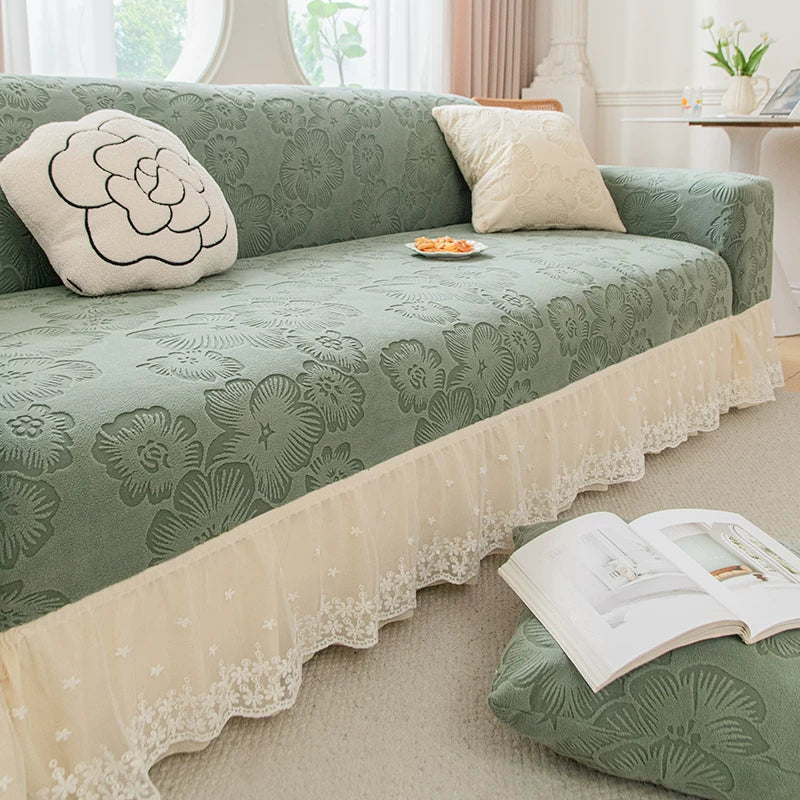 Embossed Floral Couch Blanket