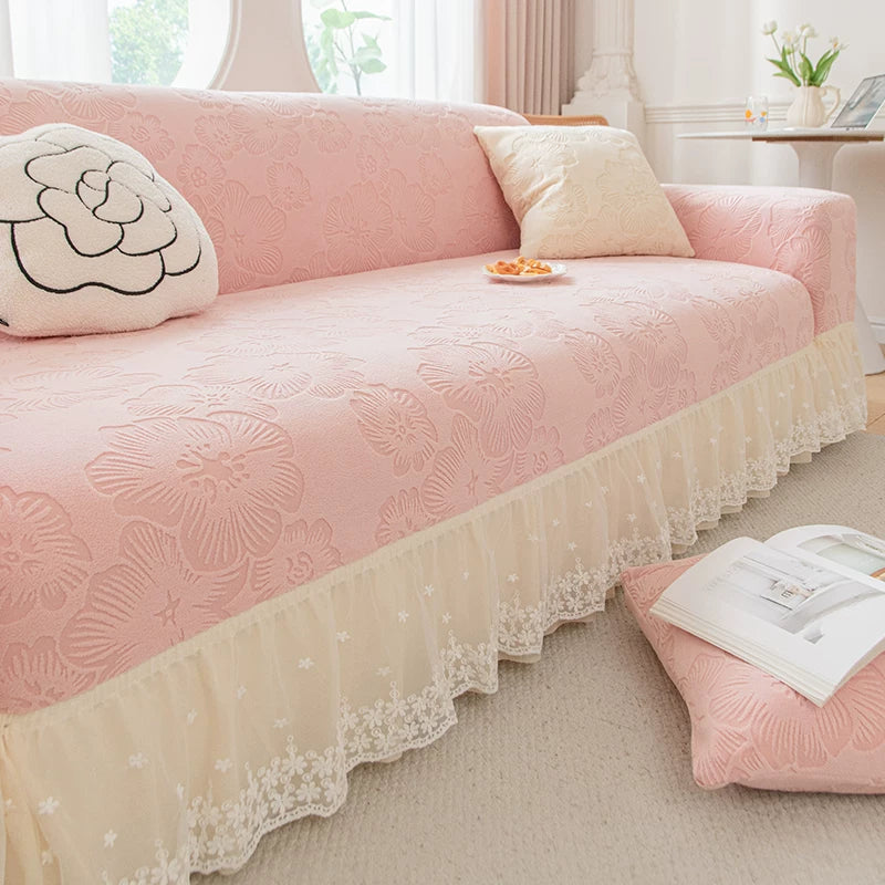 Embossed Floral Couch Blanket