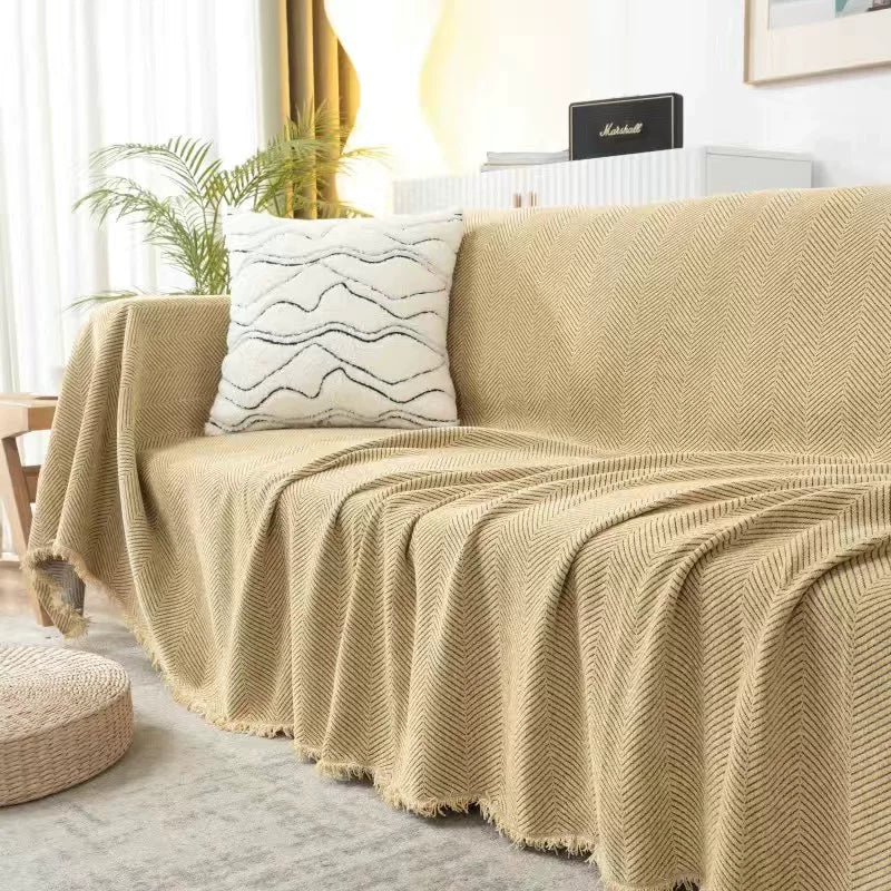 Herringbone Chenille Couch Blanket
