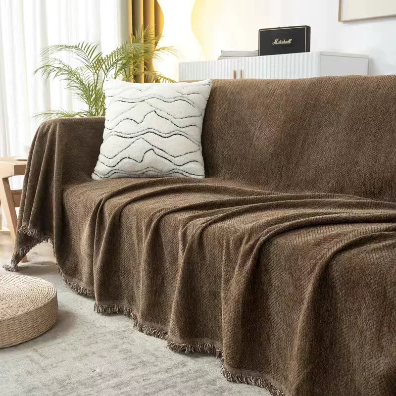 Herringbone Chenille Couch Blanket
