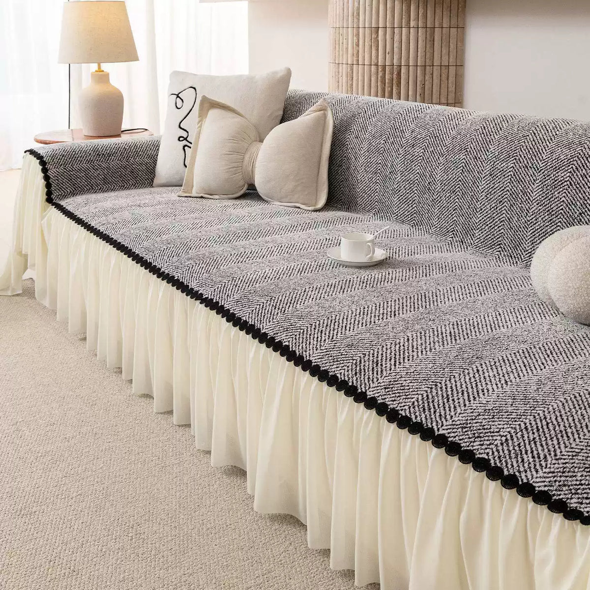 Elegant Herringbone Chenille