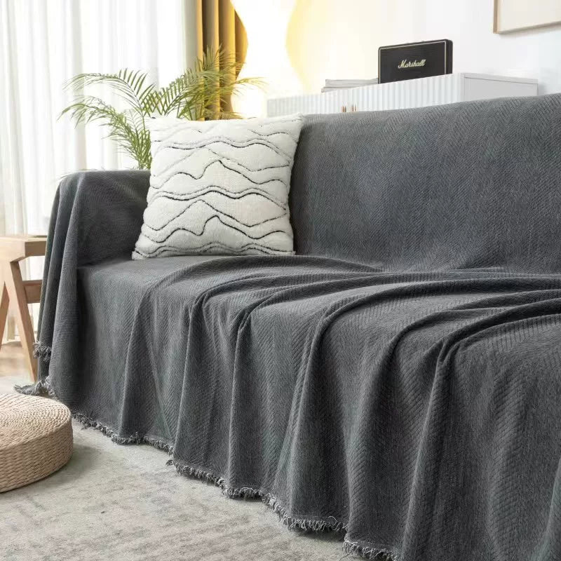 Herringbone Chenille Couch Blanket