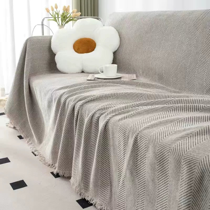 Herringbone Chenille Couch Blanket