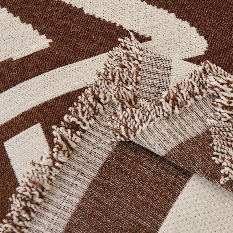 Geometric Chenille Couch Blanket