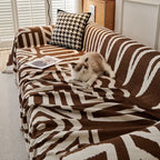 Geometric Chenille Couch Blanket