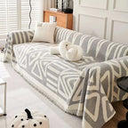 Geometric Chenille Couch Blanket