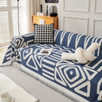 Geometric Chenille Couch Blanket