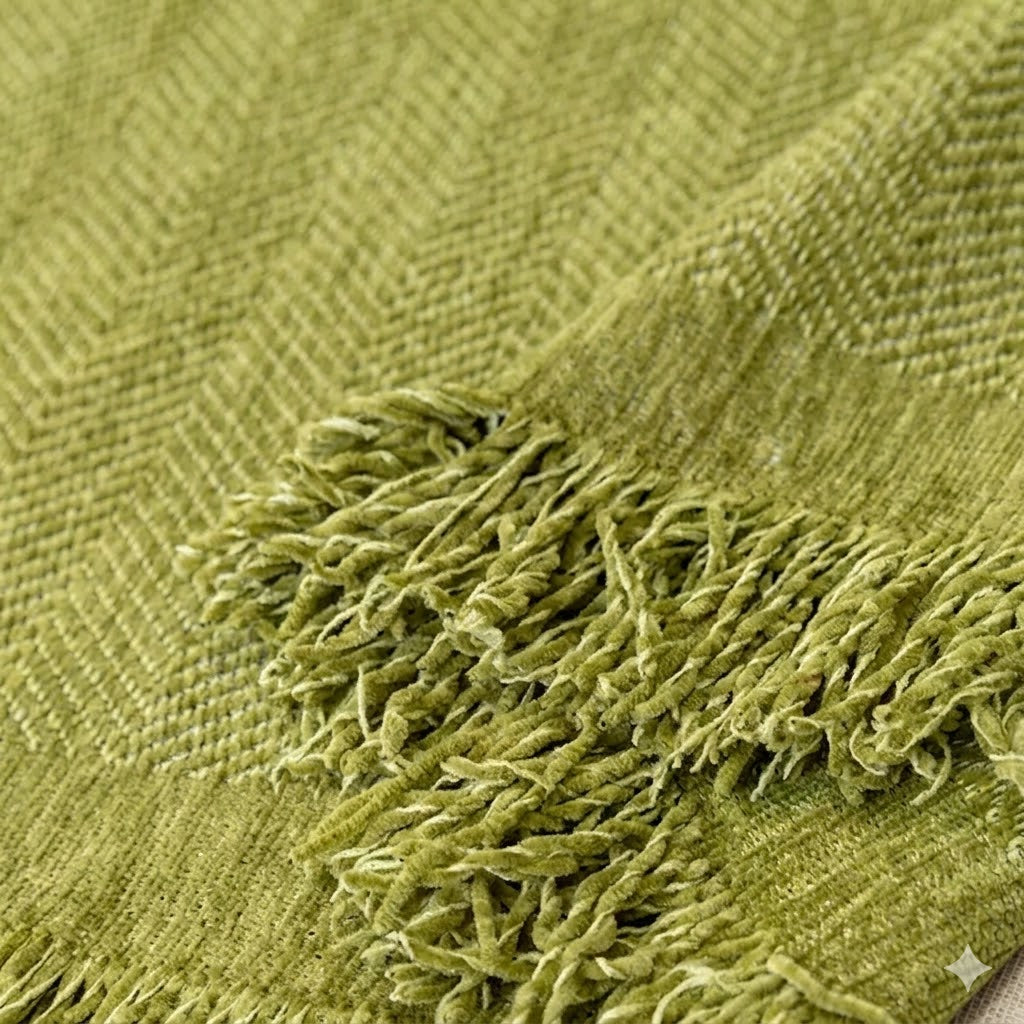 Herringbone Chenille Couch Blanket