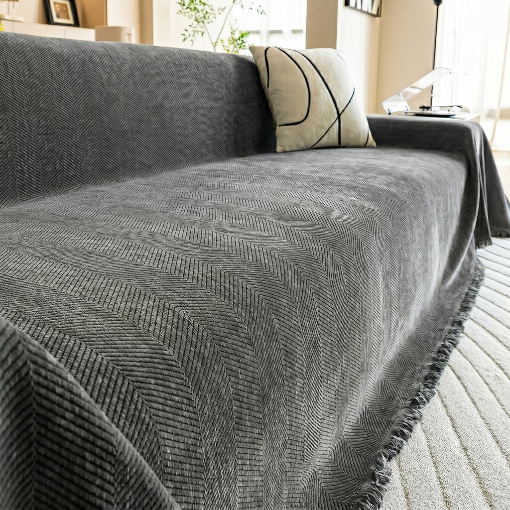 Herringbone Chenille Couch Blanket
