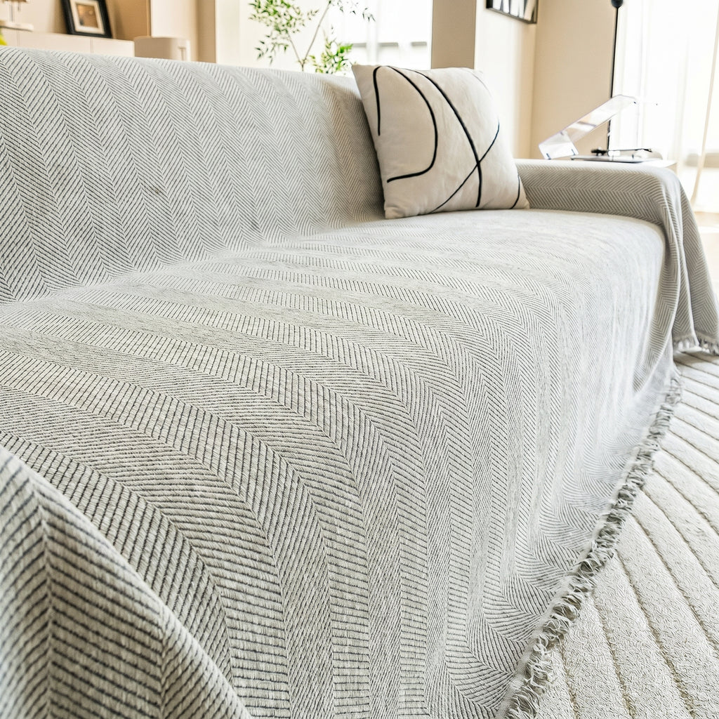 Herringbone Chenille Couch Blanket