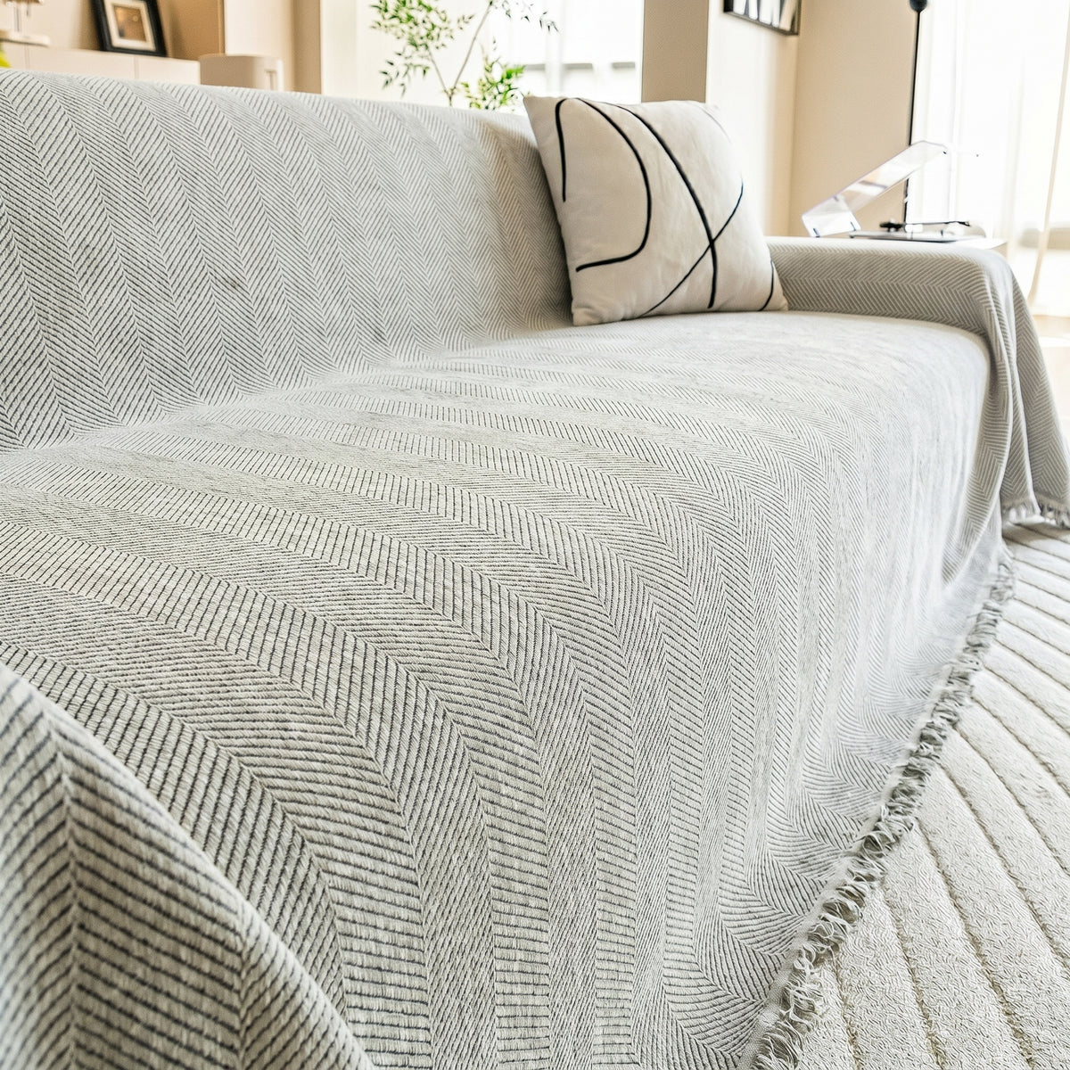 Herringbone Chenille Couch Blanket
