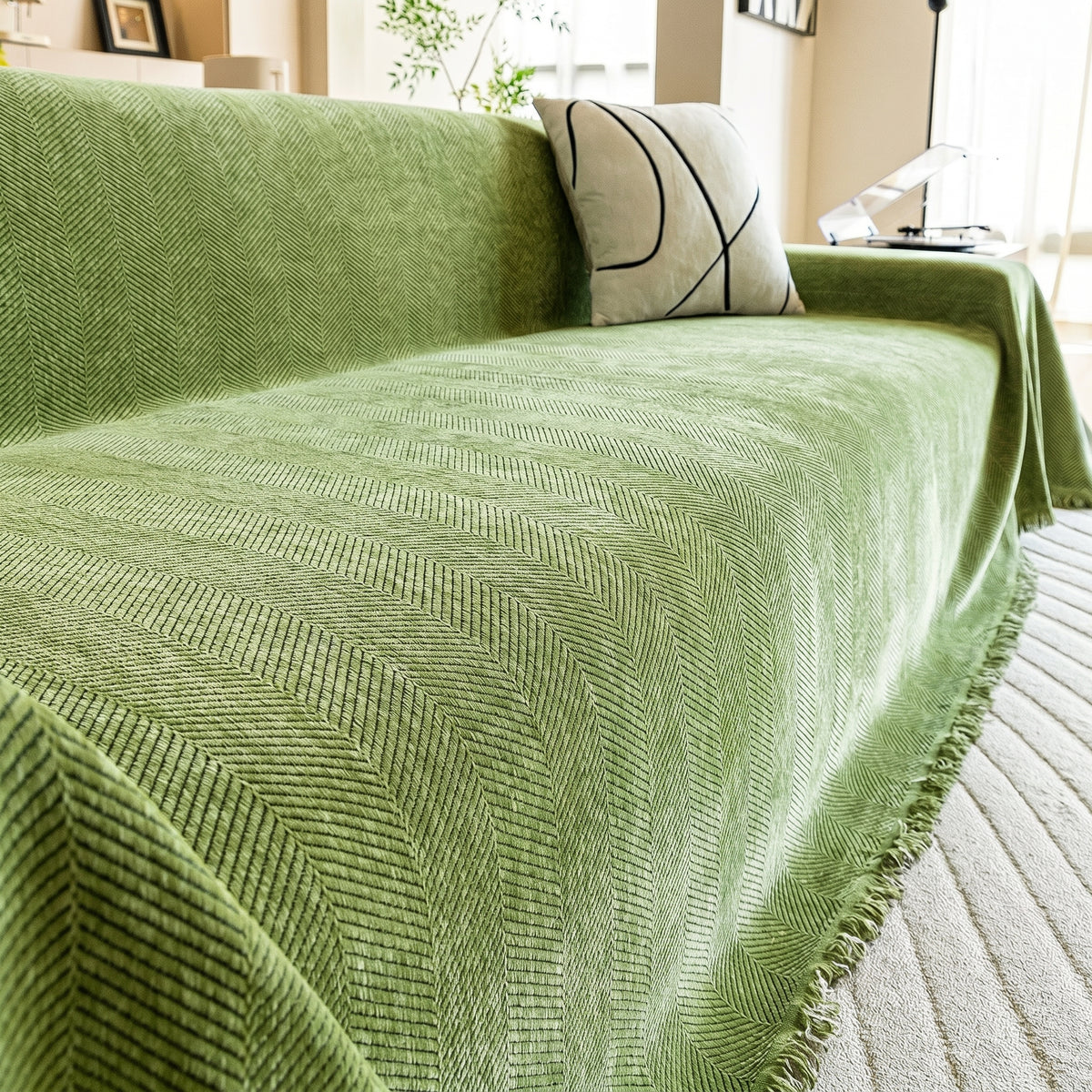 Herringbone Chenille Couch Blanket