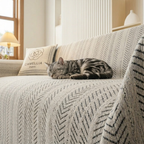Fishbone Chenille Couch Blanket